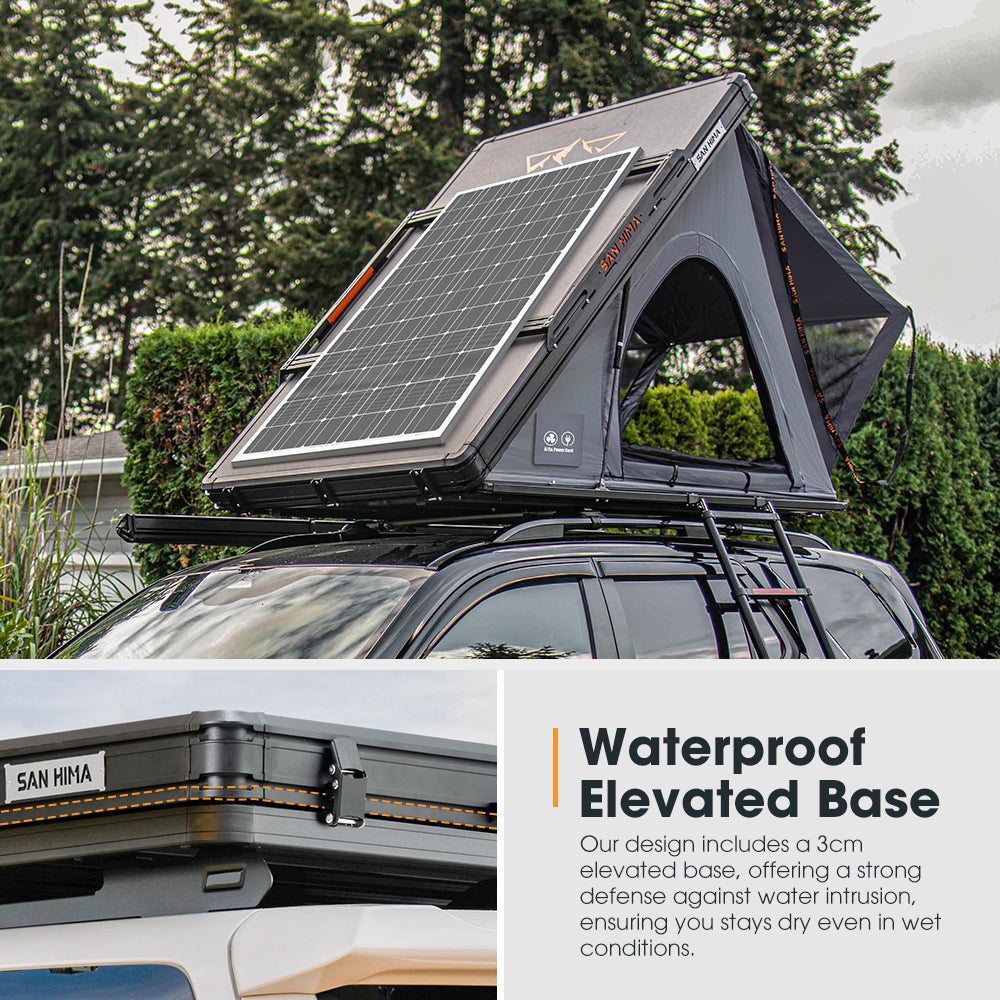 San Hima Kalbarri Lite Gen 2 Rooftop Tent Grey+250W Solar Panel+Ladder & Rack