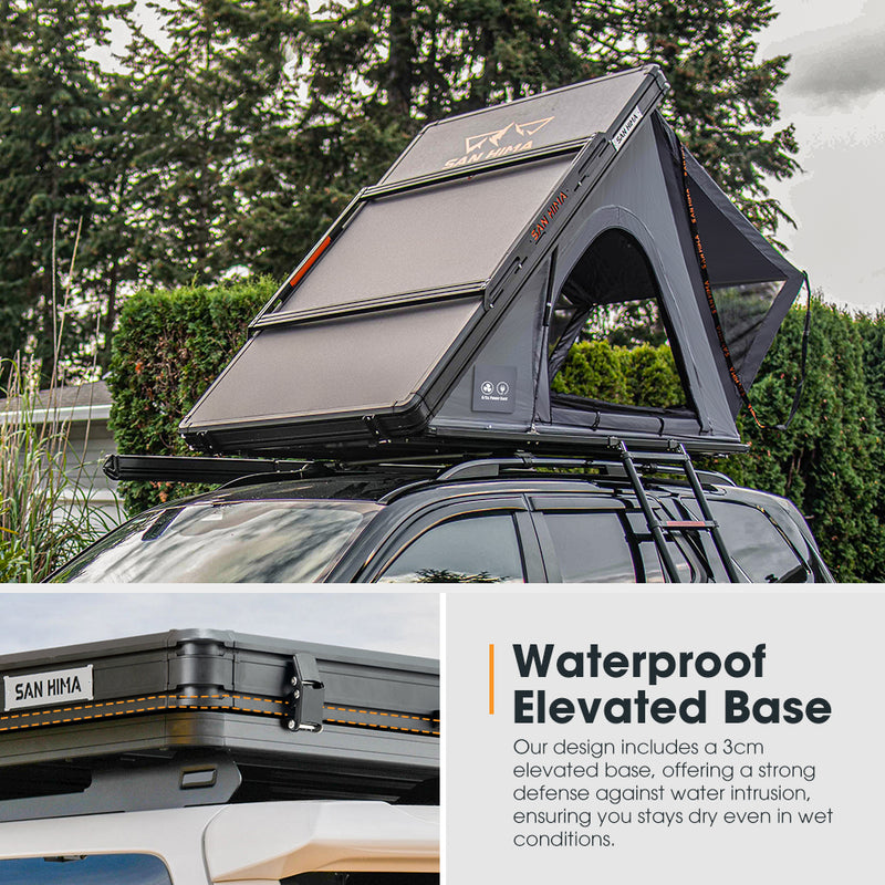San Hima Kalbarri Lite Gen 2 Rooftop Tent Grey & Rack + Cybertake Air Conditioner S2 Pro