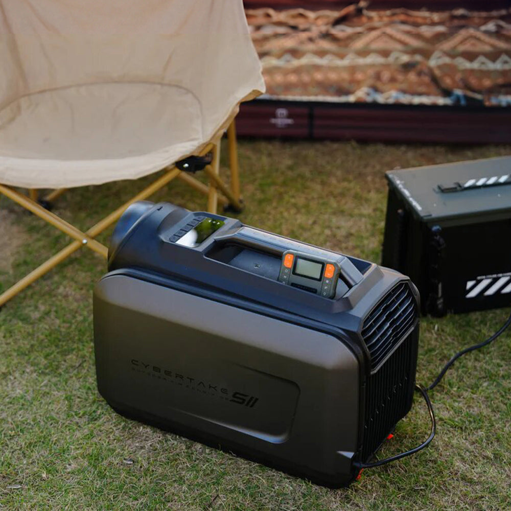 San Hima Kalbarri Lite Gen 2 Rooftop Tent Grey & Rack + Cybertake Air Conditioner S2 Pro