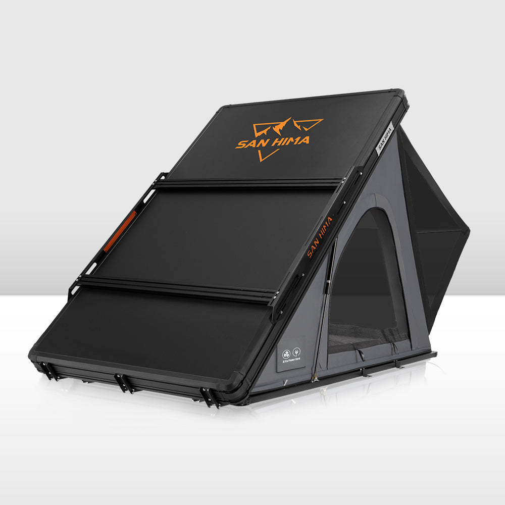 San Hima Kalbarri Lite Gen 2 Rooftop Tent Hardshell With Ladder & Rack Grey 4WD