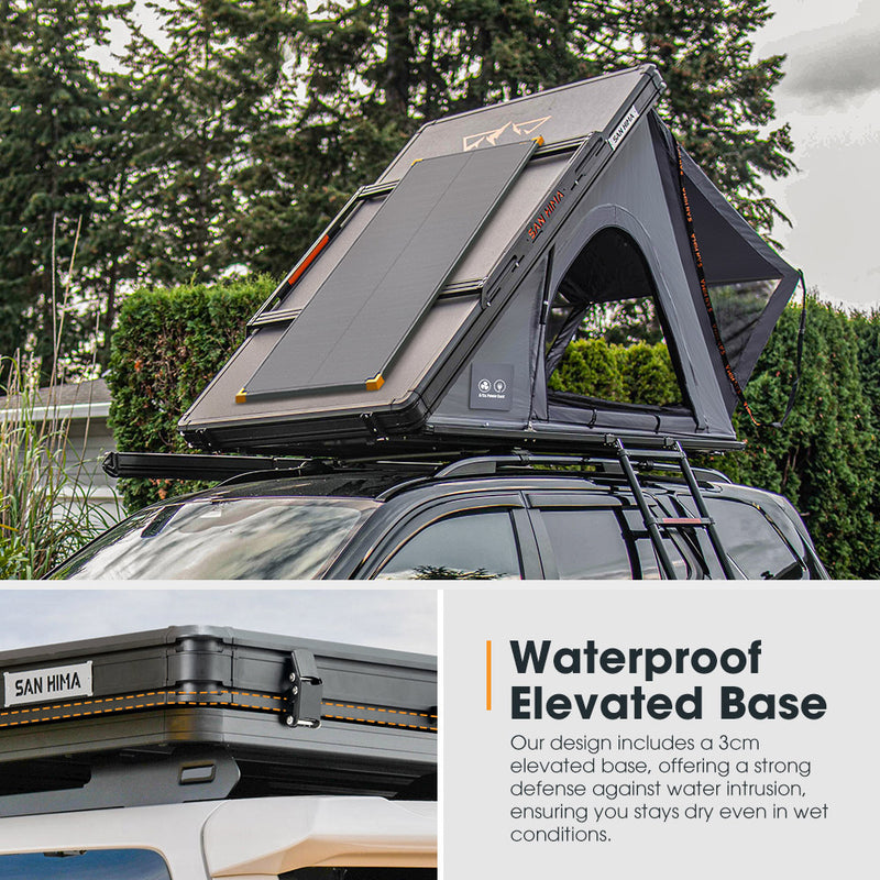 San Hima Kalbarri Lite Gen 2 Rooftop Tent Grey+120W Solar Panel+Ladder & Rack