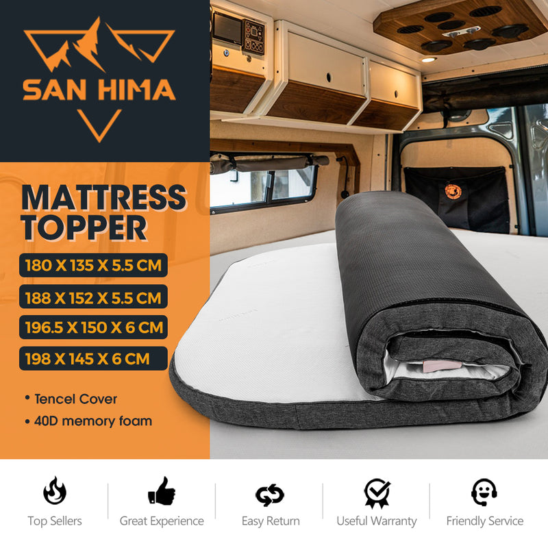 San Hima Caravan Mattress Topper Double Size Queen Size Mat RV Bed