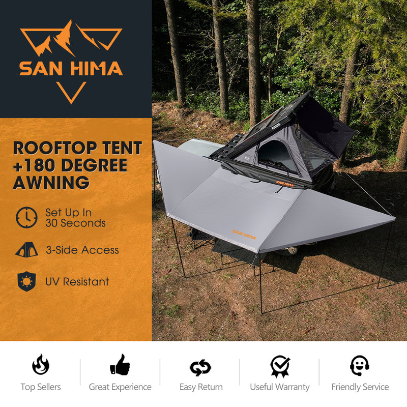 San Hima Kalbarri Lite Gen 2 Rooftop Tent & 180° Side Awning Bundle Saver