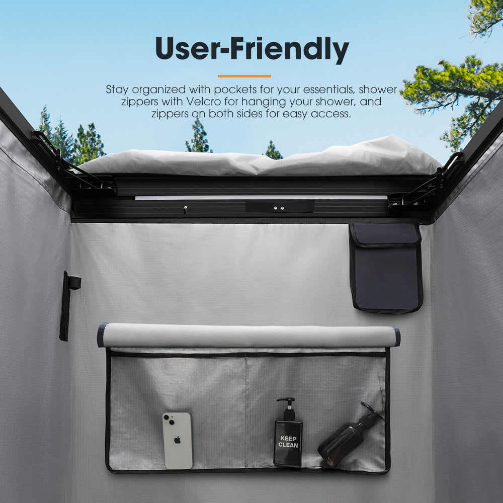 San Hima Shower Awning Fold-Out Instant Ensuite Tent Camping Change Room Toilet