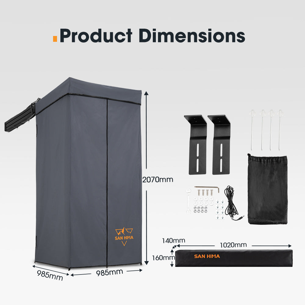 San Hima Shower Awning Fold-Out Instant Ensuite Tent Camping Change Room Toilet