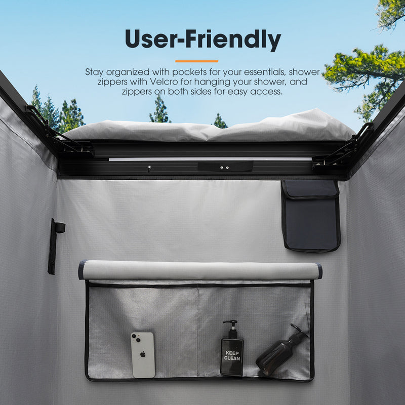 San Hima Shower Awning Instant Ensuite Tent Fold-Out Camping & Shower Tent Base