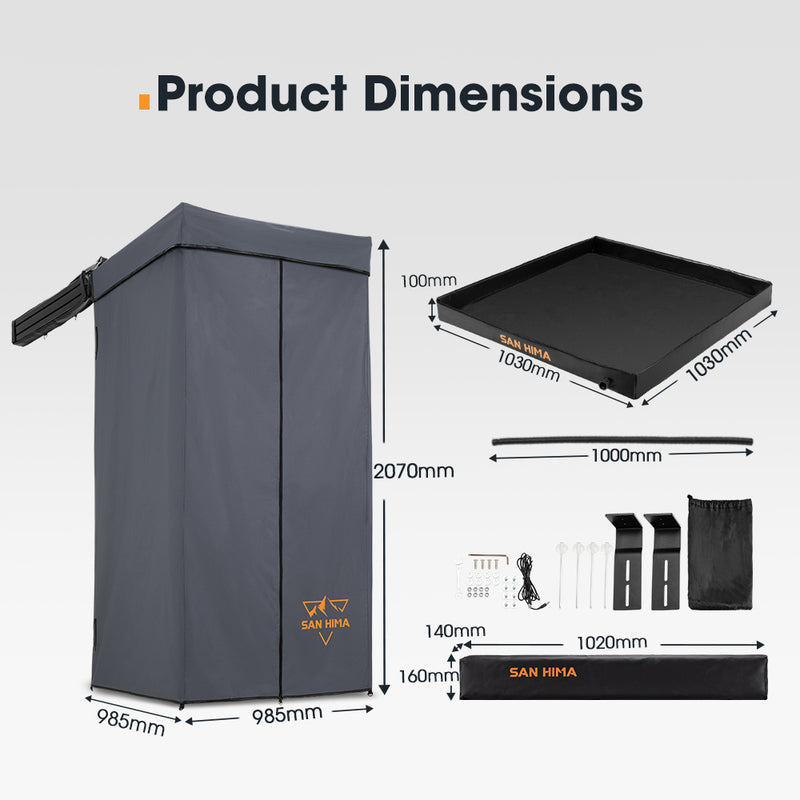 San Hima Shower Awning Instant Ensuite Tent Fold-Out Camping & Shower Tent Base