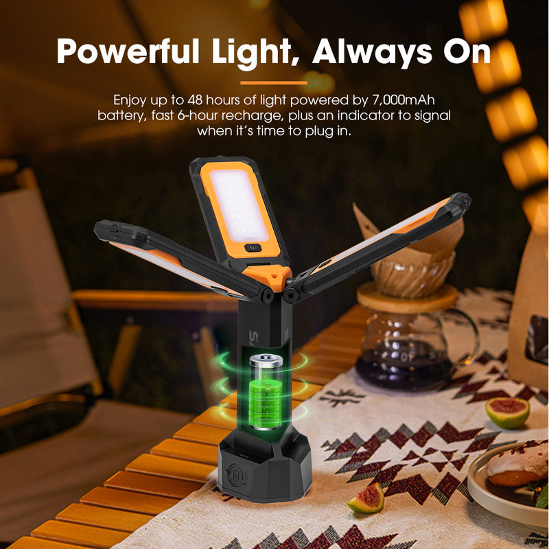 San Hima Telescopic Light Portable Lithium LED Tripod Lamp Camping Rechargeable