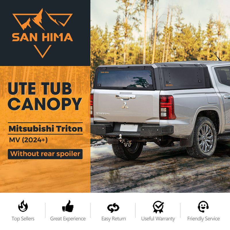 San Hima UTE Tub Canopy Fit Mitsubishi Triton MV 2024-On Dual Cab W/ Rivet Gun