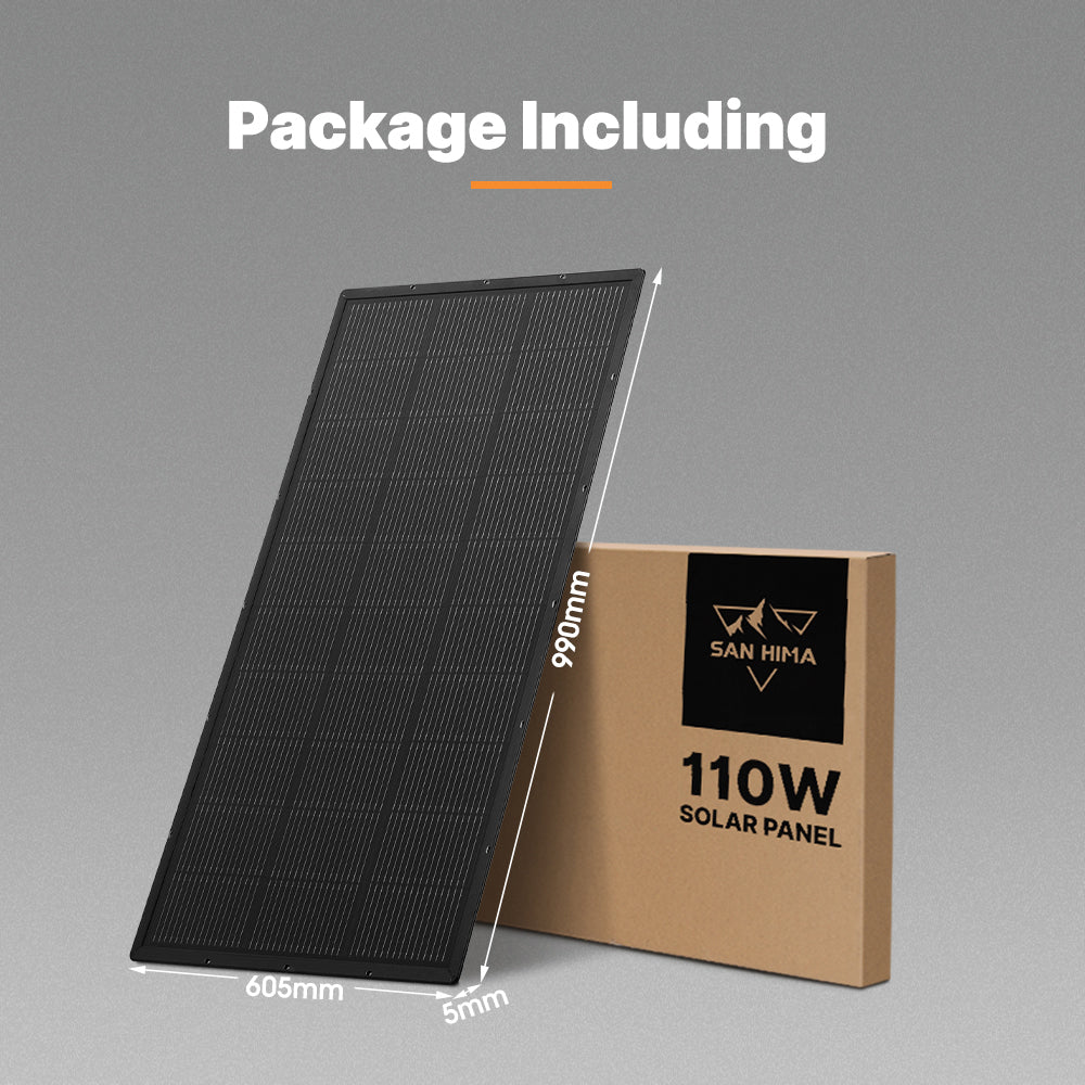 San Hima 110W PERC Solar Panel Kit Mono Multi-busbar Bypass Diode Tech 5MM