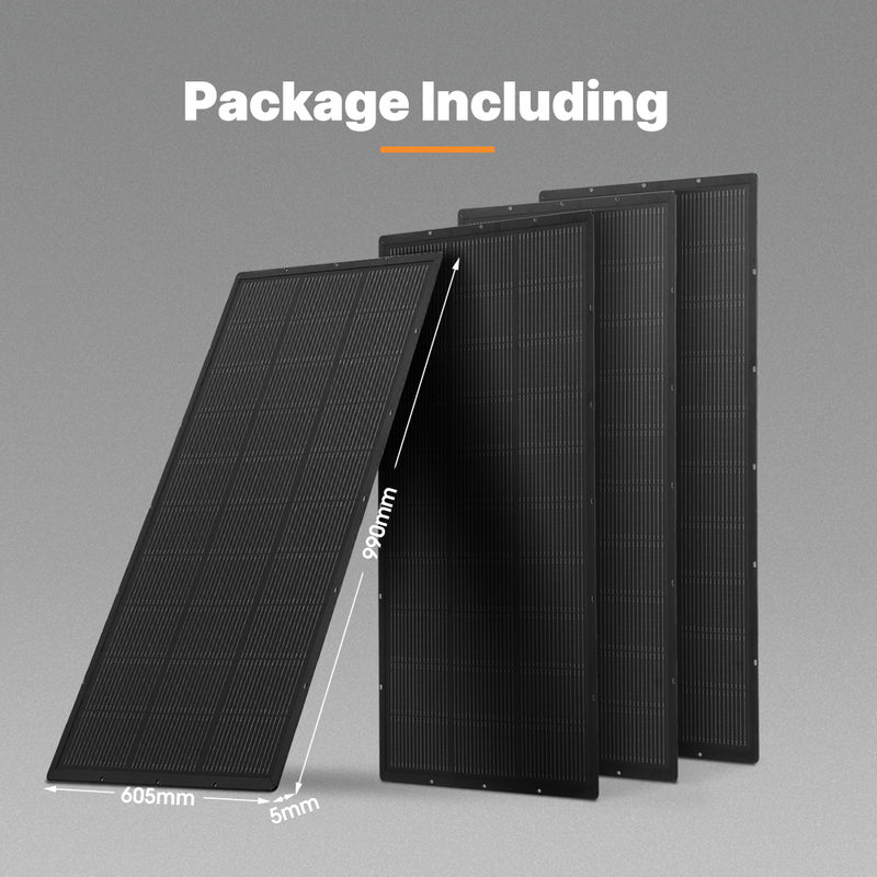 San Hima 4X 110W PERC Solar Panel Kit Mono Multi-busbar Bypass Diode Tech 5MM