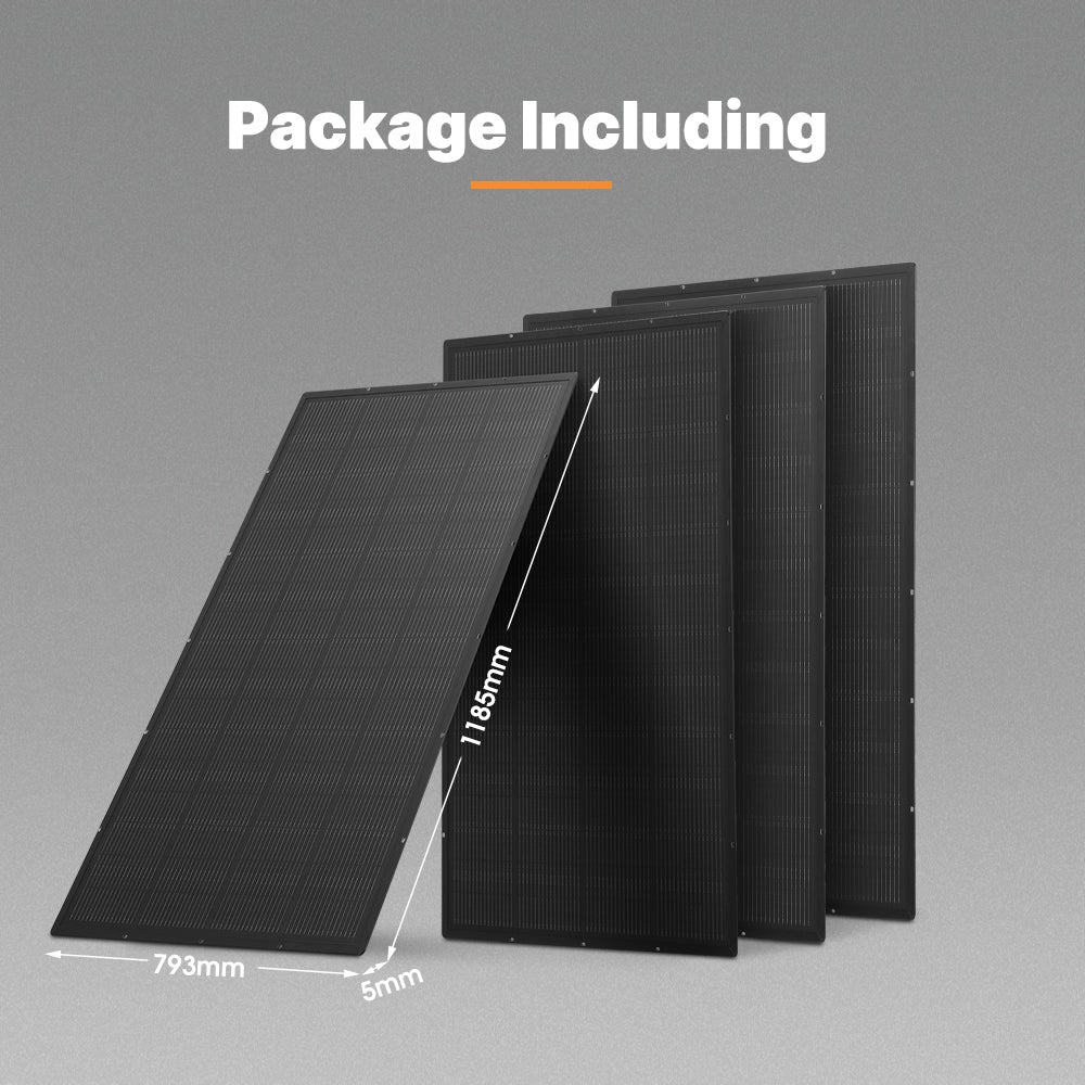 San Hima 4X 170W PERC Solar Panel Kit Mono Multi-busbar Bypass Diode Tech 5MM