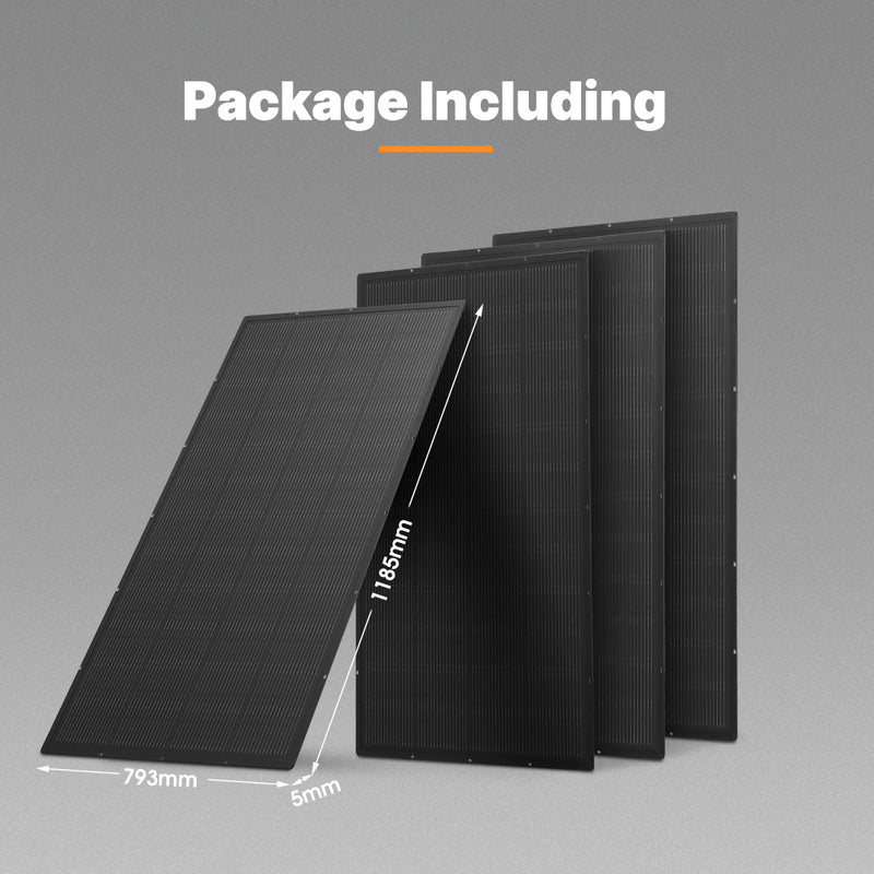San Hima 4X 170W PERC Solar Panel Kit Mono Multi-busbar Bypass Diode Tech 5MM