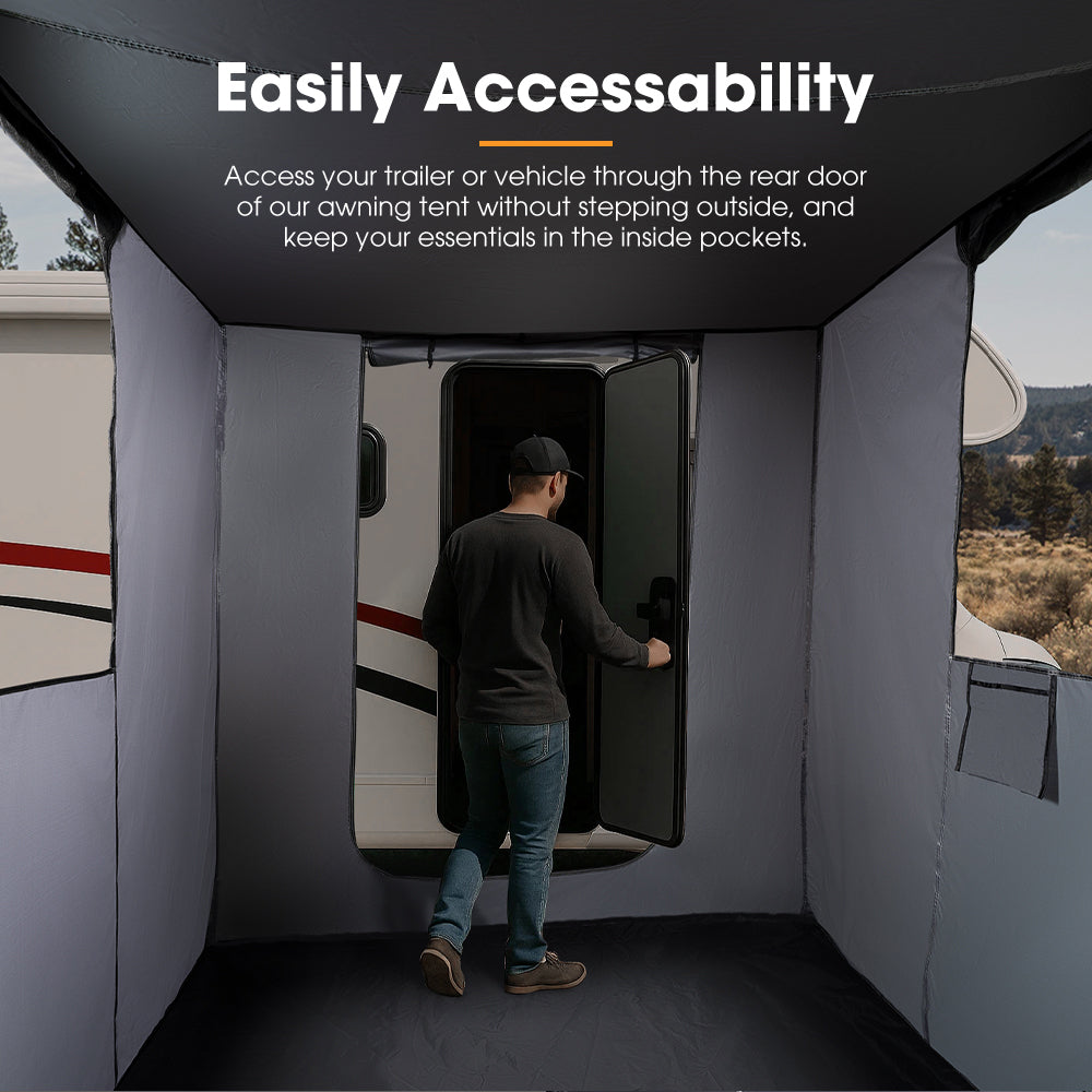 San Hima Car Side Awning Tent 2x2.5m/2.5x3m Portable Camping Waterproof Shade