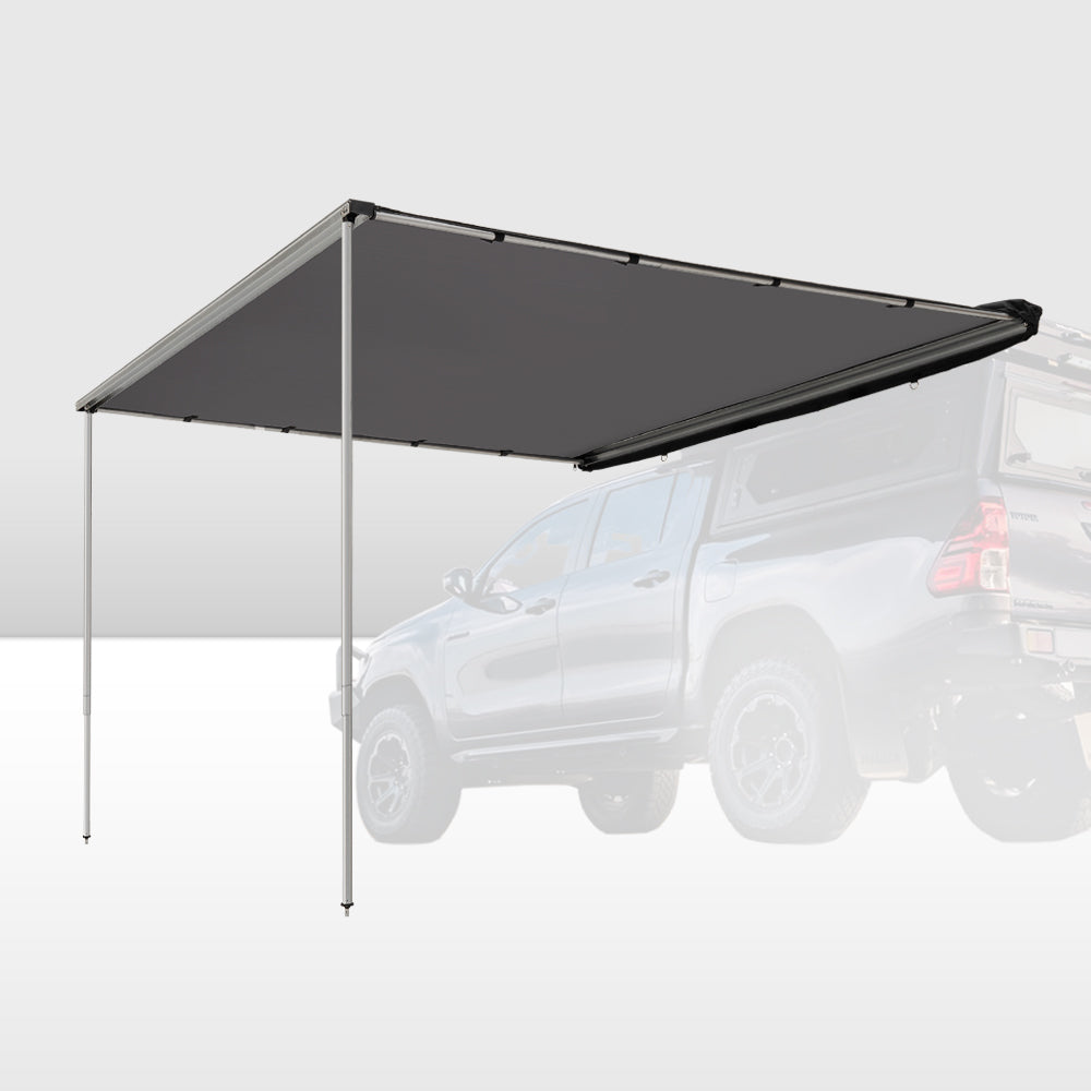 San Hima Car Side Awning Pull-out Telescoping Poles Waterproof Car