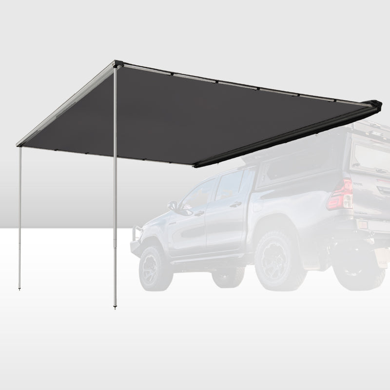 San Hima Car Side Awning Pull-out Telescoping Poles Waterproof Car