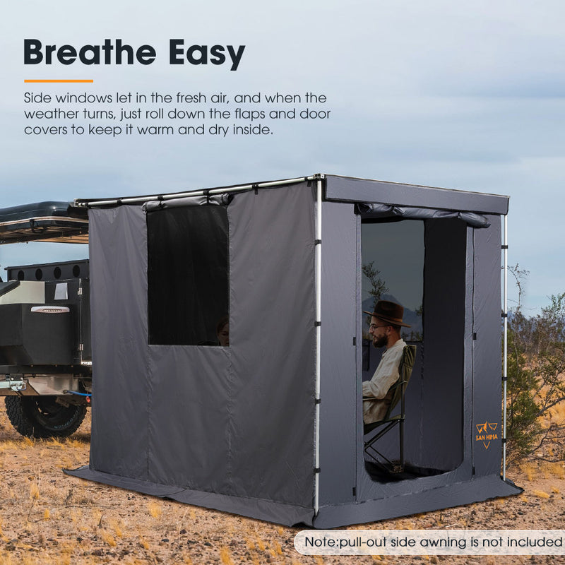 San Hima Car Side Awning Tent 2x2.5m/2.5x3m Portable Camping Waterproof Shade