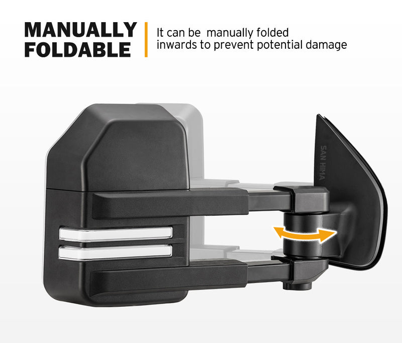 SAN HIMA Extendable Towing Mirrors Gen2 for Holden Colorado7 MY2013-MY2016 with Indicator