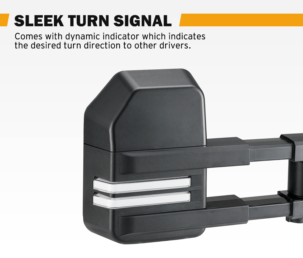 SAN HIMA Pair Extendable Towing Mirrors Gen2 for Isuzu MU-X MY2013-MY2019 with Indicator