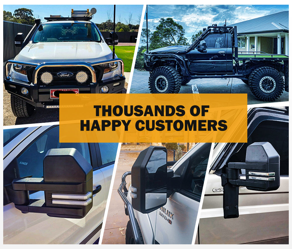 SAN HIMA Extendable Towing Mirrors Gen2 for Toyota HILUX 2005-2015 N70