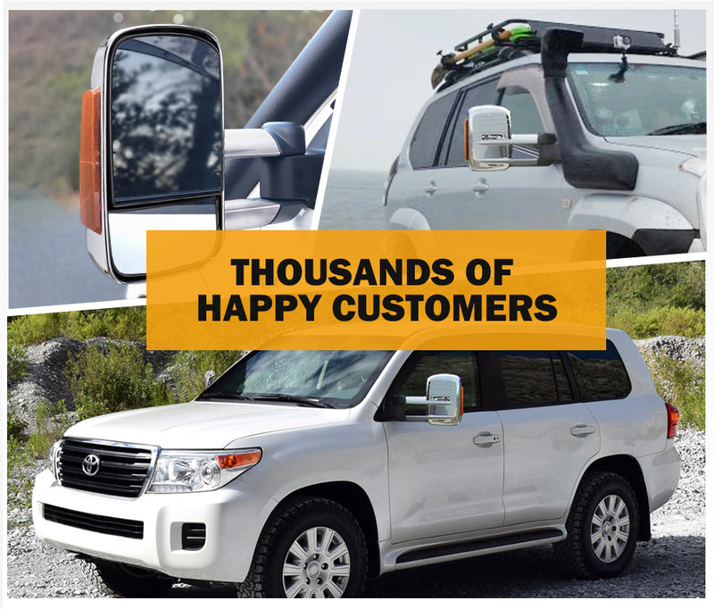 Pair Extendable Towing Mirror for Toyota Landcruiser 200 Series 2007-2021 with Indicator
