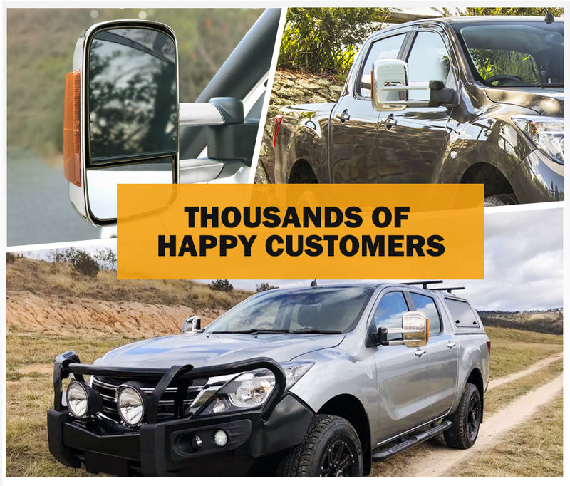 Pair Extendable Towing Mirror Gen1 for Mazda BT-50 2012 to Mid-Year 2020 W/ Indicators
