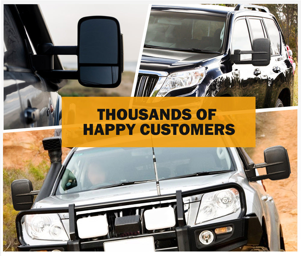 Pair Extendable Towing Mirrors Gen1 for Toyota Prado 150 Series 2009 - 2019