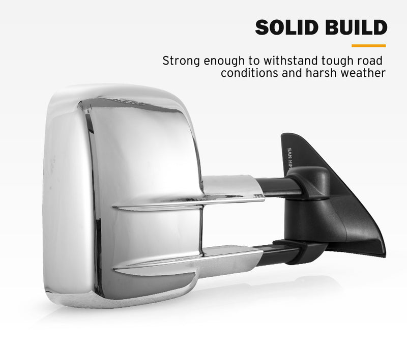 San Hima Extendable Towing Mirrors for Toyota Prado 120 Series 2002-2009