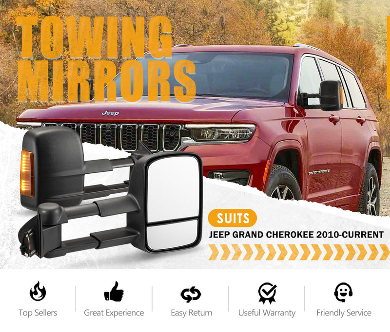 SAN HIMA Extendable Towing Mirrors Gen1 For Jeep Grand Cherokee 2010-ON
