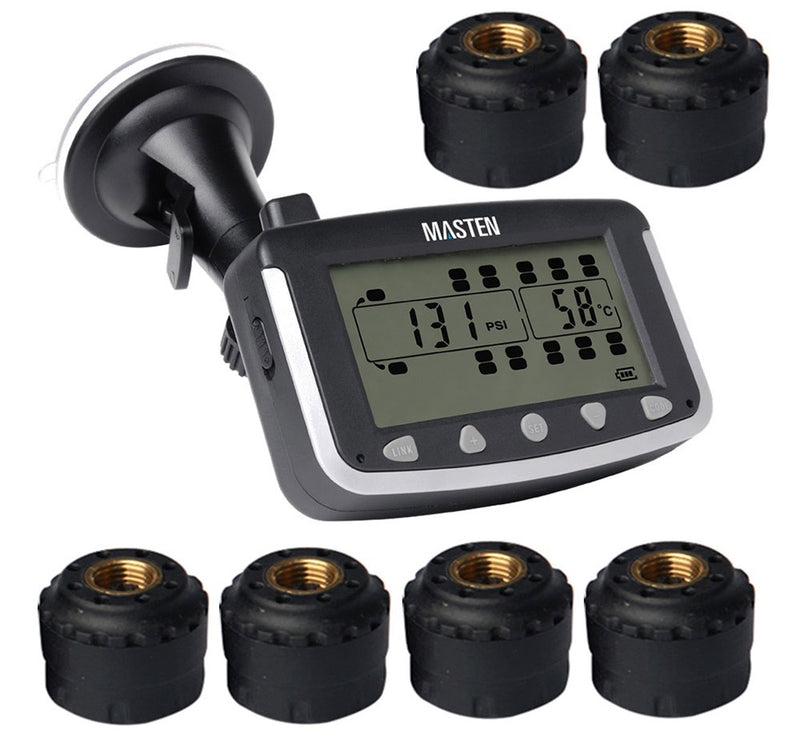 6 TPMS Tyre Pressure Monitoring System Caravan Truck RV Sensor LCD 4WD Wireless 4x4