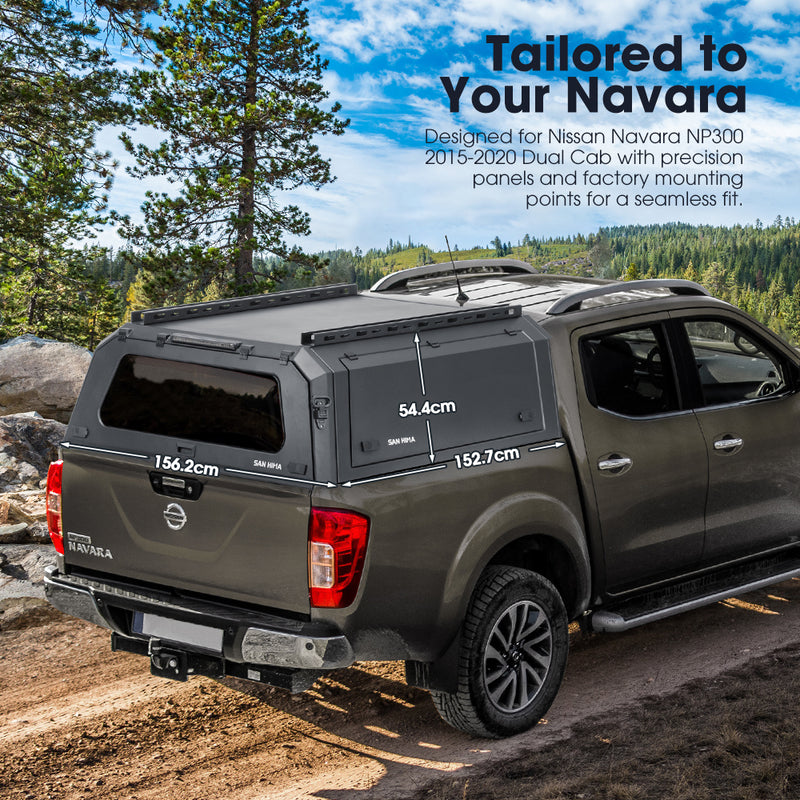San Hima UTE Steel Canopy For Nissan Navara NP300 2015€“2020 Dual Cab