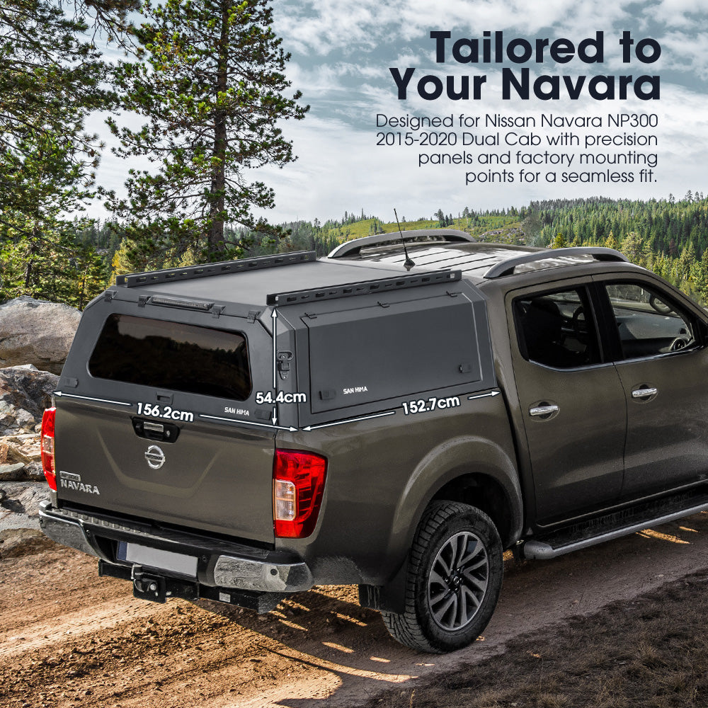 San Hima UTE Steel Canopy For Nissan Navara NP300 2015–2020 Dual Cab