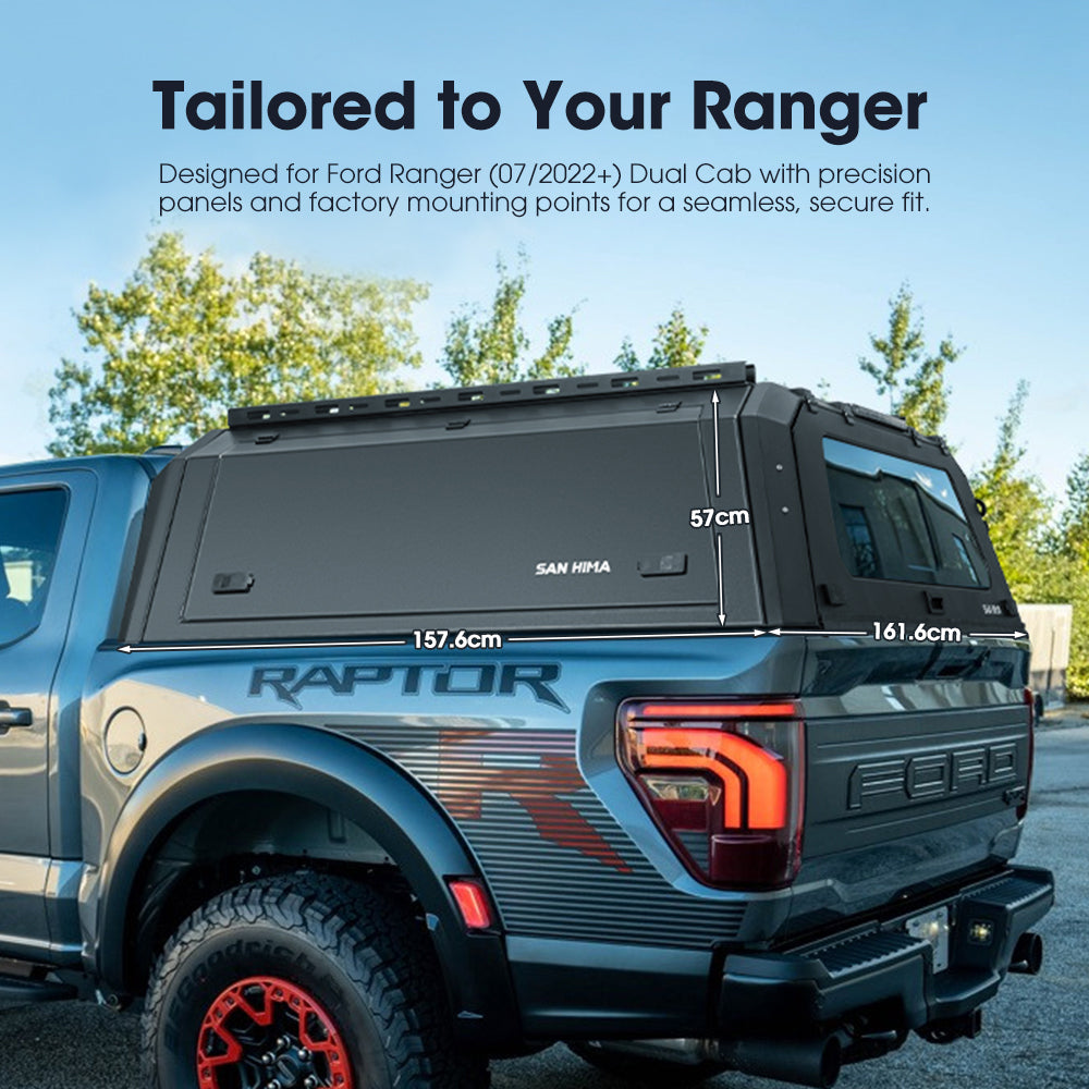 San Hima UTE Steel Canopy For Ford Ranger Next Gen PY 07/2022–On Dual Cab