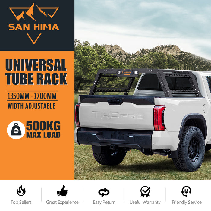 Ute T Rack SAN HIMA Universal Ute Tub Rack 3mm Powder coated Steel Adjustable DIY