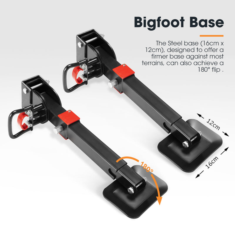 2x 400mm Corner Legs Drop Down W/Handle Steel Base 1200LBS