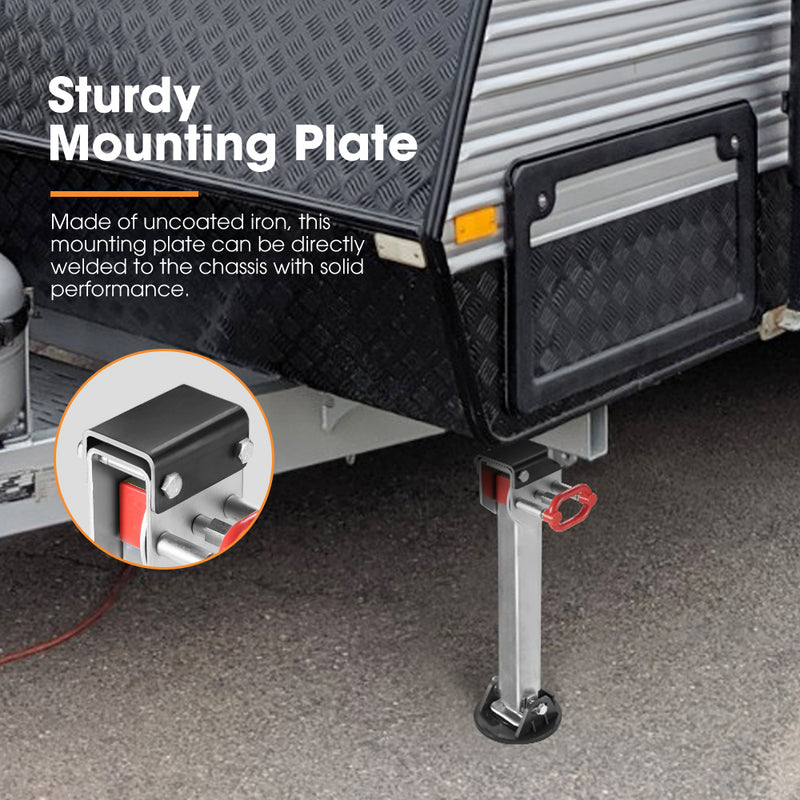 4x 590MM Corner Legs Drop Down W/Handle Steel Base 1500LBS