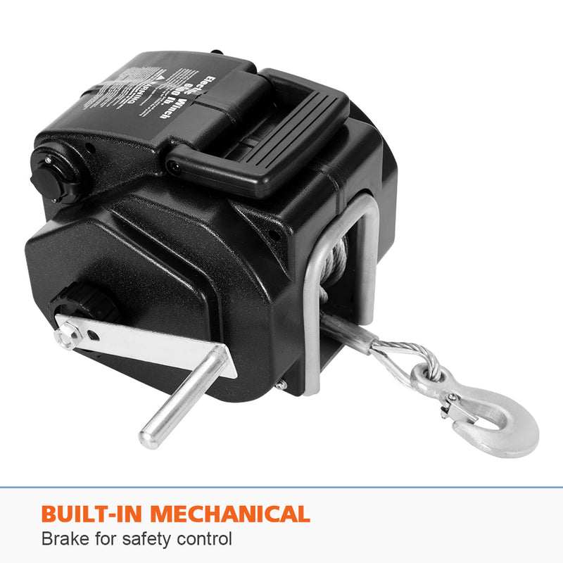 FIERYRED 6500lbs 3000kg Electric Boat Winch Portable Detachable 12V