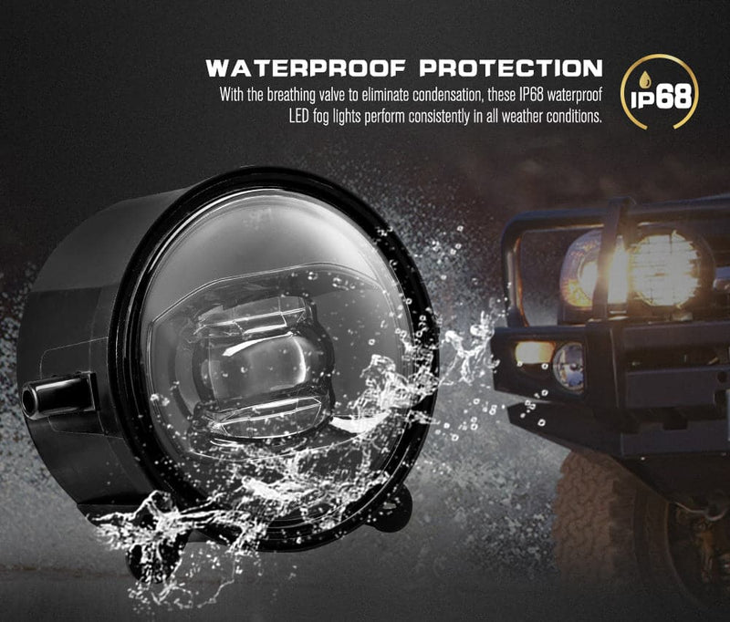 Pair Led Fog Lights 1,600 Lumens Fits ARB Deluxe Bullbar