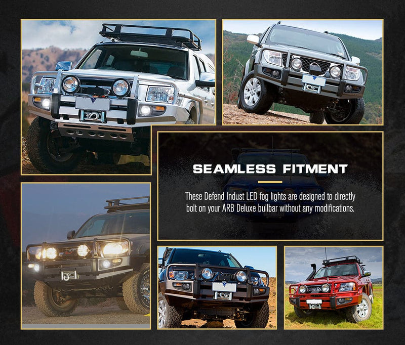 Pair Led Fog Lights 1,600 Lumens Fits ARB Deluxe Bullbar